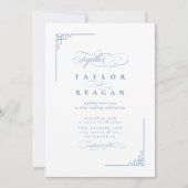 Porselein-geïnspireerde Chinoiserie bruiloft ID109 Kaart (Voorkant)