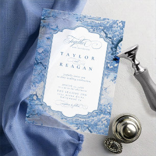 Porselein-geïnspireerde Chinoiserie Patroon ID1094 Acryl Uitnodigingen