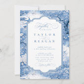 Porselein-geïnspireerde Chinoiserie Patroon ID1094 Kaart (Voorkant)