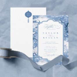 Porselein-geïnspireerde Chinoiserie Patroon ID1094 Kaart