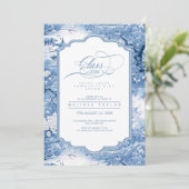 Porselein-geïnspireerde Chinoiserie Patroon ID1098 Kaart (Staand voorkant)