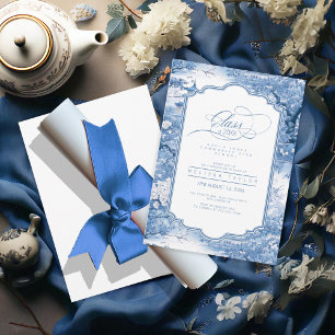 Porselein-geïnspireerde Chinoiserie Patroon ID1098 Kaart