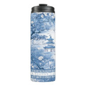 Porselein-Geïnspireerde Chinoiserie Trouw ID1094 Thermosbeker (Voorkant)