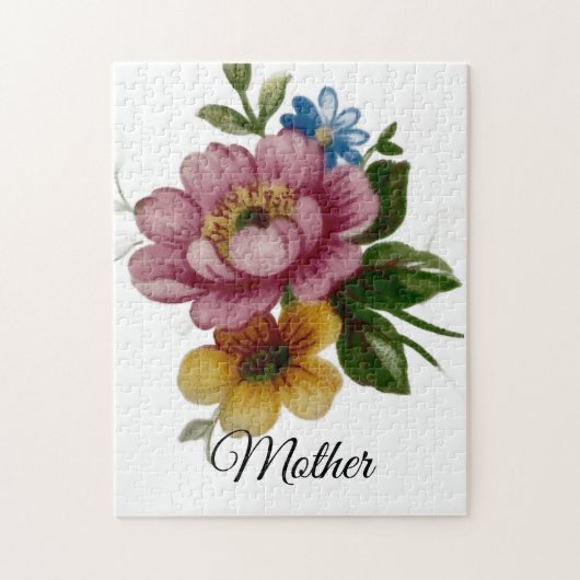 Porselein Geïnspireerde Flora Puzzel (Verticaal)