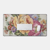 Porselein-geïnspireerde Floral Custom Desk Mat (Keyboard & Muis)