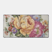Porselein-geïnspireerde Floral Custom Desk Mat (Voorkant)