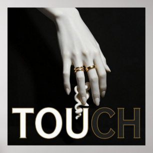 Porselein Hand Gouden Ringen Mode Poster