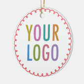 Porselein Holiday Ornament Custom Logo Personalise (Links)