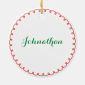 Porselein Holiday Ornament Custom Logo Personalise (Achterkant)