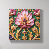 Porselein Roze Lotus Canvas Afdruk (Voorkant)