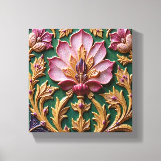 Porselein Roze Lotus Canvas Afdruk (Voorkant)