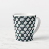 Porselein Witte Roos Latte Mok (Rechterhoek)