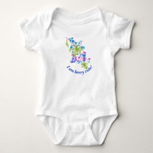 Porseleinen bessen op een Baby Bodysuit