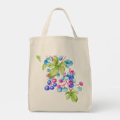 Porseleinen bessen op een kruidenier Tas (Achterkant)