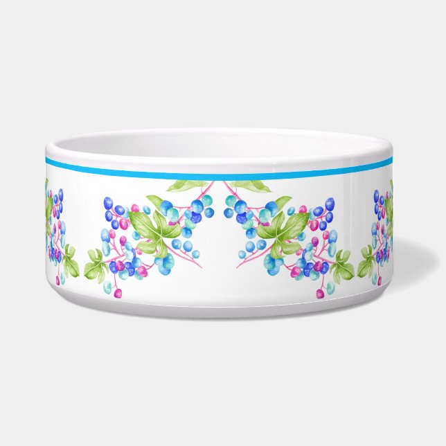 Porseleinen bessen op een Salade Bowl (2) Voerbakje (Voorkant)