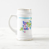 Porseleinen bessen op een stein bierpul (Links)