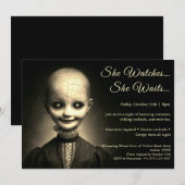 Porseleinen Doll Halloween Kostuum Party Uitnodigi Kaart (Voorkant / Achterkant)