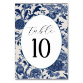 Porseleinen Elegantie: Blauwe Bloemen Huwelijk Kaart (Voorkant)