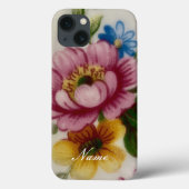 Porseleinen geïnspireerde bloem Case-Mate iPhone case (Achterkant)