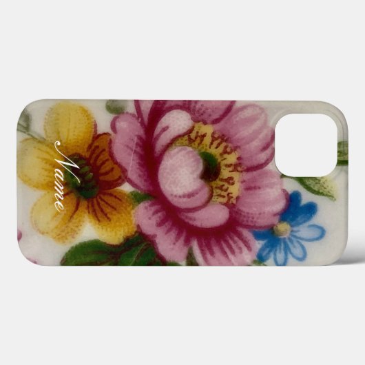 Porseleinen geïnspireerde bloem Case-Mate iPhone case (Achterkant (horizontaal))