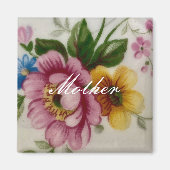 Porseleinen geïnspireerde bloem magneet (Voorkant)