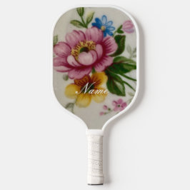 Porseleinen geïnspireerde bloem pickleball paddle