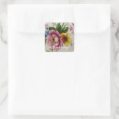 Porseleinen geïnspireerde Bloemen Sticker (Tas)
