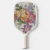 Porseleinen geïnspireerde bloemenpickleball paddle (Achterkant)