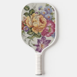 Porseleinen geïnspireerde bloemenpickleball paddle