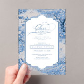 Porseleinen-geïnspireerde Chinoiserie Afstuderen I Acryl Uitnodigingen (Insitu (Draagbaar))