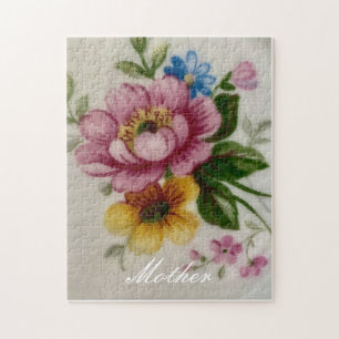 Porseleinen geïnspireerde Flora Puzzel Legpuzzel