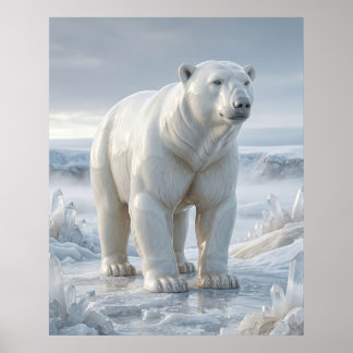 Porseleinen Ijsbeer Kwarts Poster