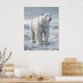 Porseleinen Ijsbeer Kwarts Poster (Keuken)