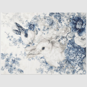 Porseleinen Konijnen Paar Tissue Papier