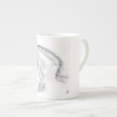 Porseleinen mok met paardenillustratie (Voorkant rechts)