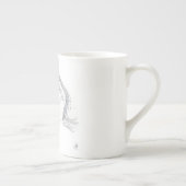 Porseleinen mok met paardenillustratie (Rechts)