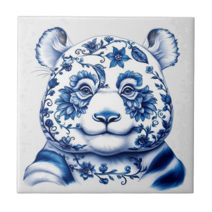 porseleinen panda tegeltje