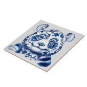 porseleinen panda tegeltje (Zijkant)