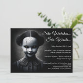 Porseleinen Pop Halloween Feest Uitnodiging (Staand voorkant)