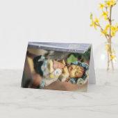  porseleinen pop in soft focus kaart (Gele Bloem)