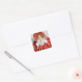 porseleinen pop vierkante sticker (Envelop)