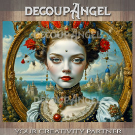 Porseleinen schoonheid - Decoupage - Tissuepapier