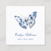 Porseleinen vlinder logo visitekaartje (Voorkant)