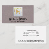 porseleinkast | Grooming | Leder Visitekaartje (Voorkant / Achterkant)