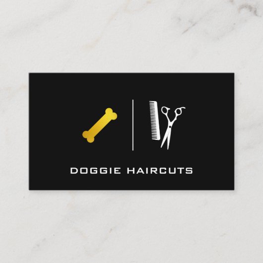 porseleinkast | Salon Scissors | Doggie Bone Visitekaartje (Voorkant)