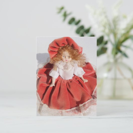 porseleinpop briefkaart (Staand voorkant)