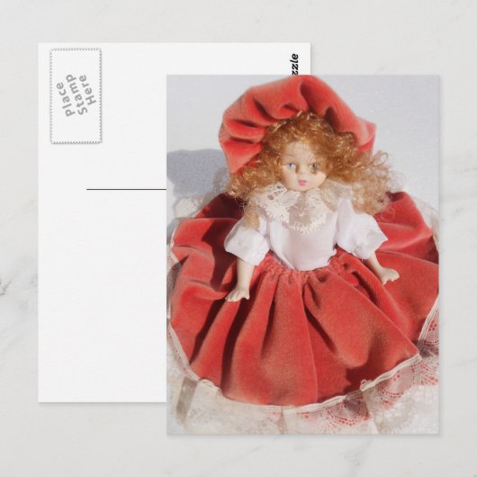 porseleinpop briefkaart (Voorkant / Achterkant)