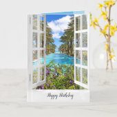 Porside Window Birthday-kaart opnieuw sorteren Kaart (Gele Bloem)