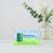 Port a Potty Slogans Visitekaartje (Staand voorkant)