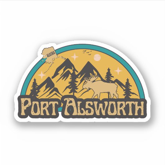 Port Alsworth, Alaska Sticker (Voorkant)